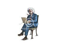 einstein with laptop 
